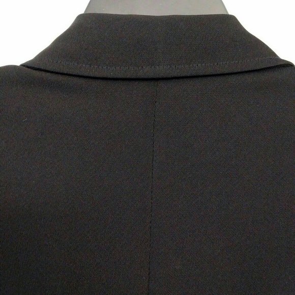 RARE Vintage Black Maxi-Trench Coat, size 9 - Picture 7 of 10